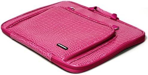CaseCrown Alligator Slim Double Memory Foam Pocket (Alligator Hot Pink) for HP 17 Inch Laptop