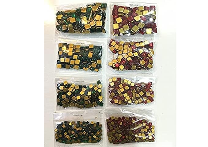 Epic Vault Tanjore Painting Kundan Stones Set (3mm-6mm, Multicolor)-100 Stones per Size and Colour in a Pack-image-23