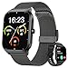 Popglory Smartwatch Uomo Donna, 1.85" Orologio Chiamate, Assistente AI, 100+ modalità Sportive Fitness Watch, Frequenza Cardiaca/SpO2/Pressione Sanguigna/Sonno/Stress, Regalo Android iOS (2 Cinturini)