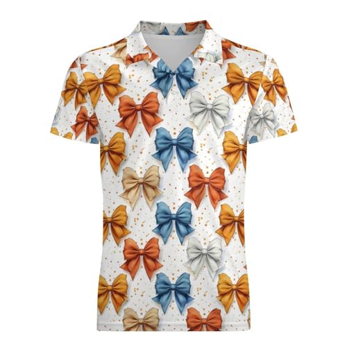 Boys' Classic Polo Shirts Short Sleeve Moisture-Wicking Golf & Tennis Shirts for Youth Teens Colored Bow Tie4