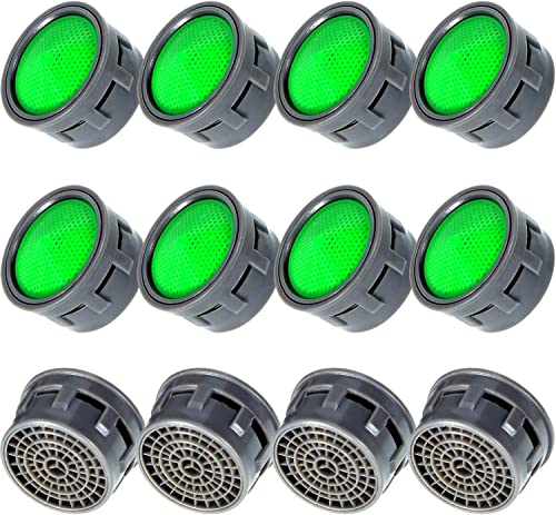 12 Pieces Faucet Aerators Water Tap Aerators Faucet Flow Restrictor Replacement Parts Insert Aerator for Bathroom or Kitchen