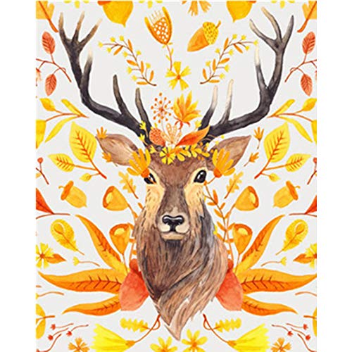 Peinture par numéros adulte débutant toile cerf activité manuelle