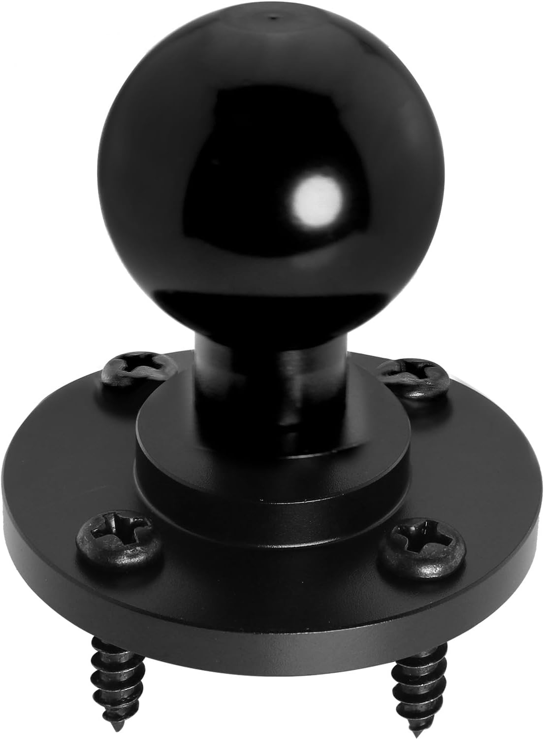 25mm Aluminum Alloy Ball Head with 1/4" Screw Interface Wall Camera Mount & Outdoor Mounting Base for Cameras, Phones, and Tablets (40mm Base)