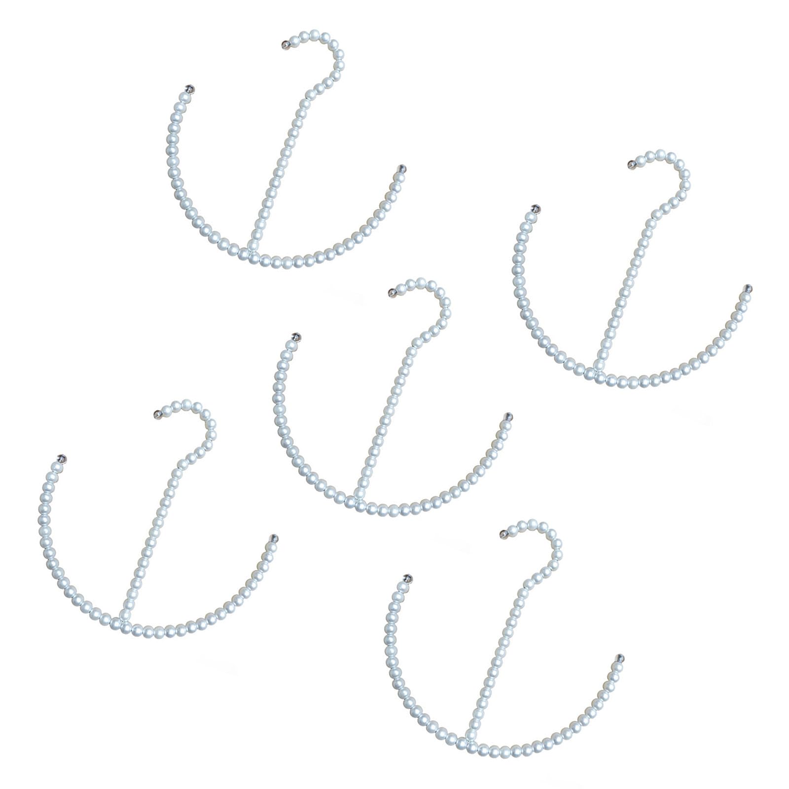 Carotoe White Of 5 Sturdy Abs Pearls Hook For Easy Mounting And Efficient Storage Of Jackets Cap In Bedroom Storage Organizers