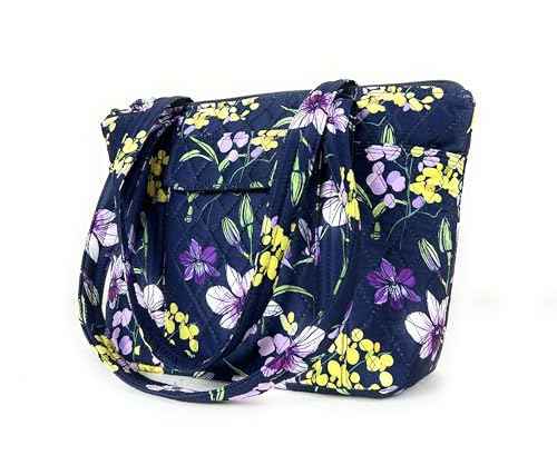 Image of Quilted Small Tote Bag for Women, Lightweight Fabric Handbag with Multiple Pockets, Quilted Purse
