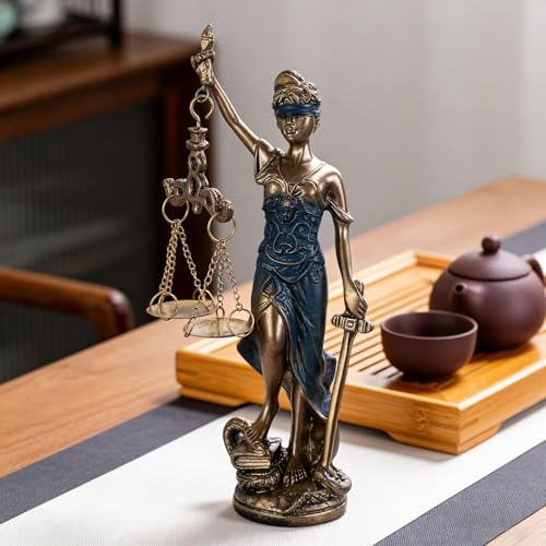 Statue de la justice et de l'équité vintage pour décoration de bureau