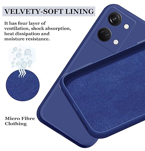 Image of A rtistque Liquid Silicone Matte Shockproof Flexible with Camera Protection Soft Back Cover Case for Oneplus Nord 3 - Blue