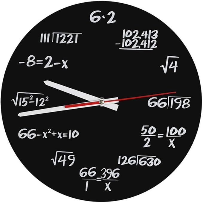 Reloj pared ecuaciones matemáticas FDIT regalo graduado ingeniero