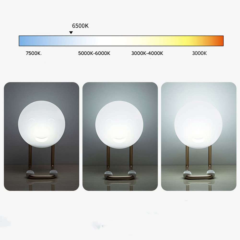 WOLONG Tischlampe LED Tragbares nachtlicht Runde USB-aufladung leselampe Nachttischlampe Dimmbar Kind Silikon Nachtlampe Schlaflicht mit Handyhalter,für Babyzimmer, Schlafzimmer Wohnräume