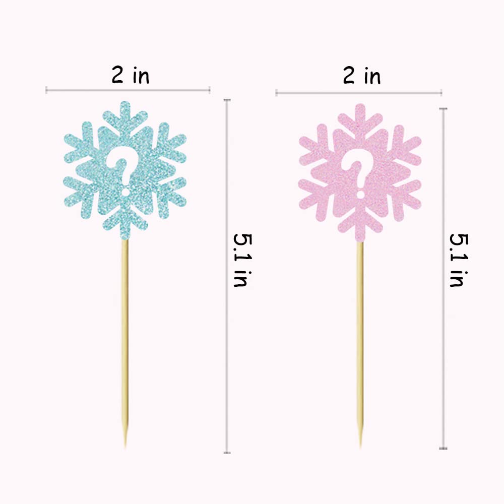 Cake Topper Set Sneeuwvlokken - 4 stuks - Snel in huis