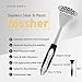 Potato Masher Stainless Steel - Food Masher Utensil Hand Masher - Mashed Potatoes Masher Avocado Masher - Bean Masher Stainless Steel Potato Masher Potato Smasher Vegetable Masher