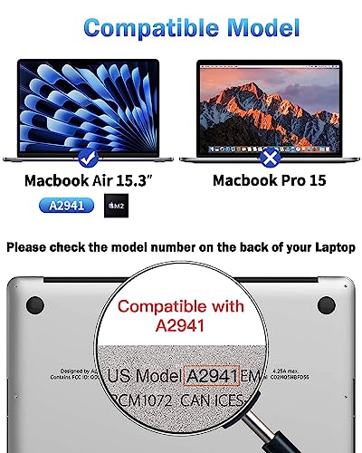 Image of Saco Screen Protector Compatible with MacBook Air 15.3-inch 2025 2024 2023 M4 A3241 M3 A3114 M2 A2941 Liquid Retina Display & Touch ID, Fiber Glossy Film /Anti Scratch Laptop Screen Protector