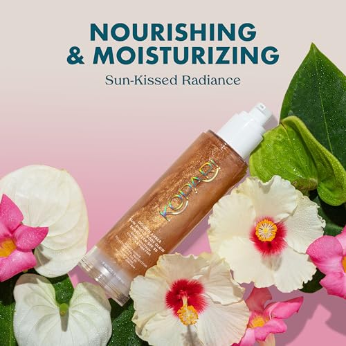 Kopari Sun Shield Body Glow, Broad Spectrum SPF 30, Lightweight Shimmering Gel Texture Absorbs Quickly, Non Sticky, Glowing Results, Golden Amber 5 oz - Image 3