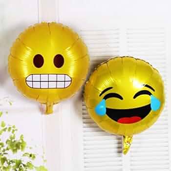 Amazon | 約45cm 18インチ 絵文字 顔文字 風船 バルーン 誕生日