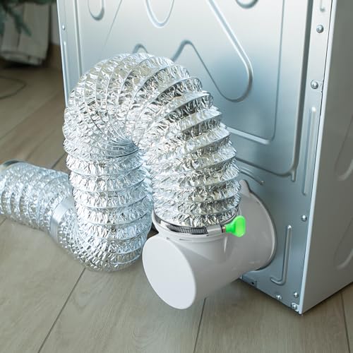 Loviga 90 Degree Dryer Vent Elbow Dryer Vent Connector, Space Saving Dryer Vent Connection, Easy Install Snap-on Dryer Vent Hose for Tight Space 4 Inch