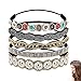 Produktbild Achort 5 Stück Elastisches Haarband Haarreife Kristall Strass Kopfkette Damen Kopf Accessoires Handgefertigte Haarschmuck Fashion Rhinestone and Kristall Hard Headbands für Frauen Damen (5 Arten)