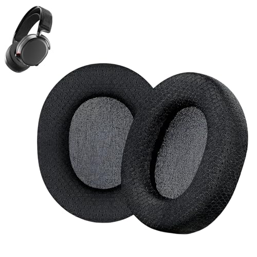 1 Paar Ohrpolster für SteelSeries Arctis 1/3/5/7/7+/7P/7P+/7X/7X+/9/9X/Pro/Prime(Passt Nicht zu Arctis Nova) Wireless Kopfhörer - Mesh Gewebe Kopfhörer Ohrpolster