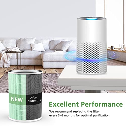 2 Pack HEPA KILO Pet Filter, Compatible with Afloia KILO, KILOPLUS, KILOPRO, MIRO,MIRO PRO and MORENTO MR-Kilo, Kalo Air Pur ifier, 360° 4-Stage Filtration, Green