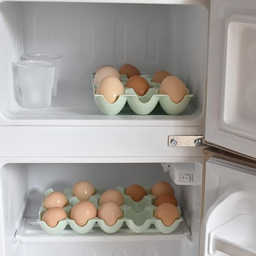 Miniatura 5 de Soporte para bandeja de huevos para refrigerador, cesta de plástico para 15 huevos para nevera, caja organizadora de almacenamiento de cocina, plato