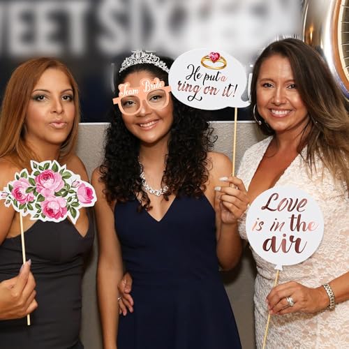 Image of Party Propz Bride to Be Photobooth Props Kit - 23pcs Cardstock Paper Decorations for Bachelorette Party, Haldi, Mehendi & Wedding Events