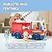 Bluey Firetruck Toy with Firefighter Bingo, Bob Bilby Figures | Extendable Ladder & Hose | Includes Stickers - Perfect for Kids Ages 3+