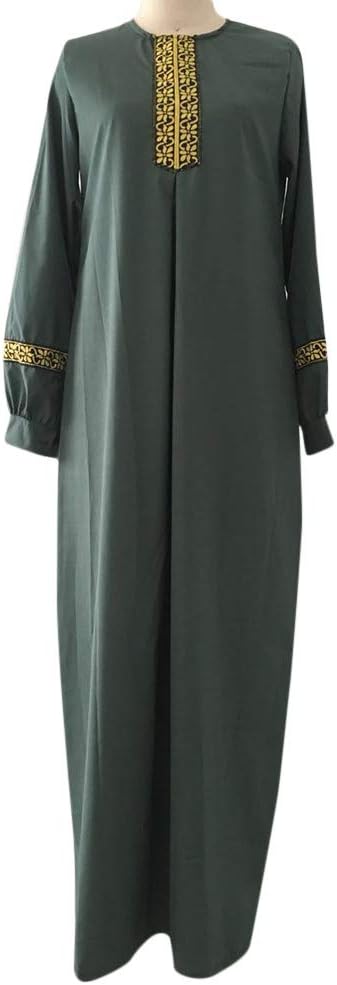 iHENGH Dress, Women's Fashion Dress, Large Size Muslim Abaya Jilbab Long Sleeve Casual Kaftan Dress