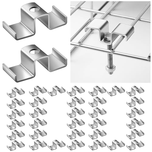 MorningRo 100 Pcs Grating Clip Saddle Clip for Screw Size 1/4 Inch for Industrial Flooring Drainage Systems Mezzanines Walkways Stair Treads