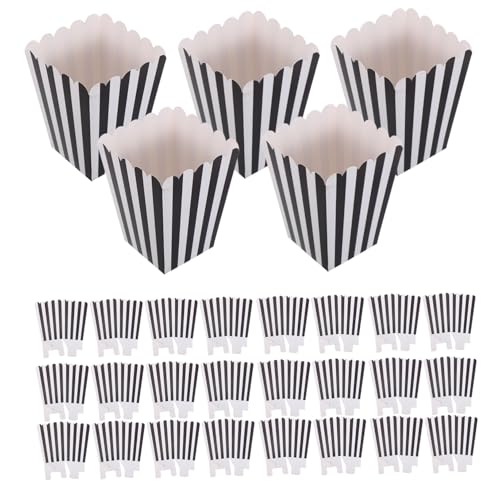 TOGEVAL 48 Cajas De De Maíz Para Carnaval Cajas De Papel Para Papas Fritas Soportes Para De Maíz A Rayas Recuerdos De
