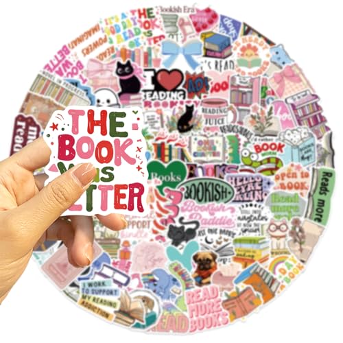 100pcs Book Stickers for Kindle, Bookish Reading Stickers for Laptop, Booktok Book Lover Clear Vinyl Case Gifts Accessories for Teens Adults - image 4