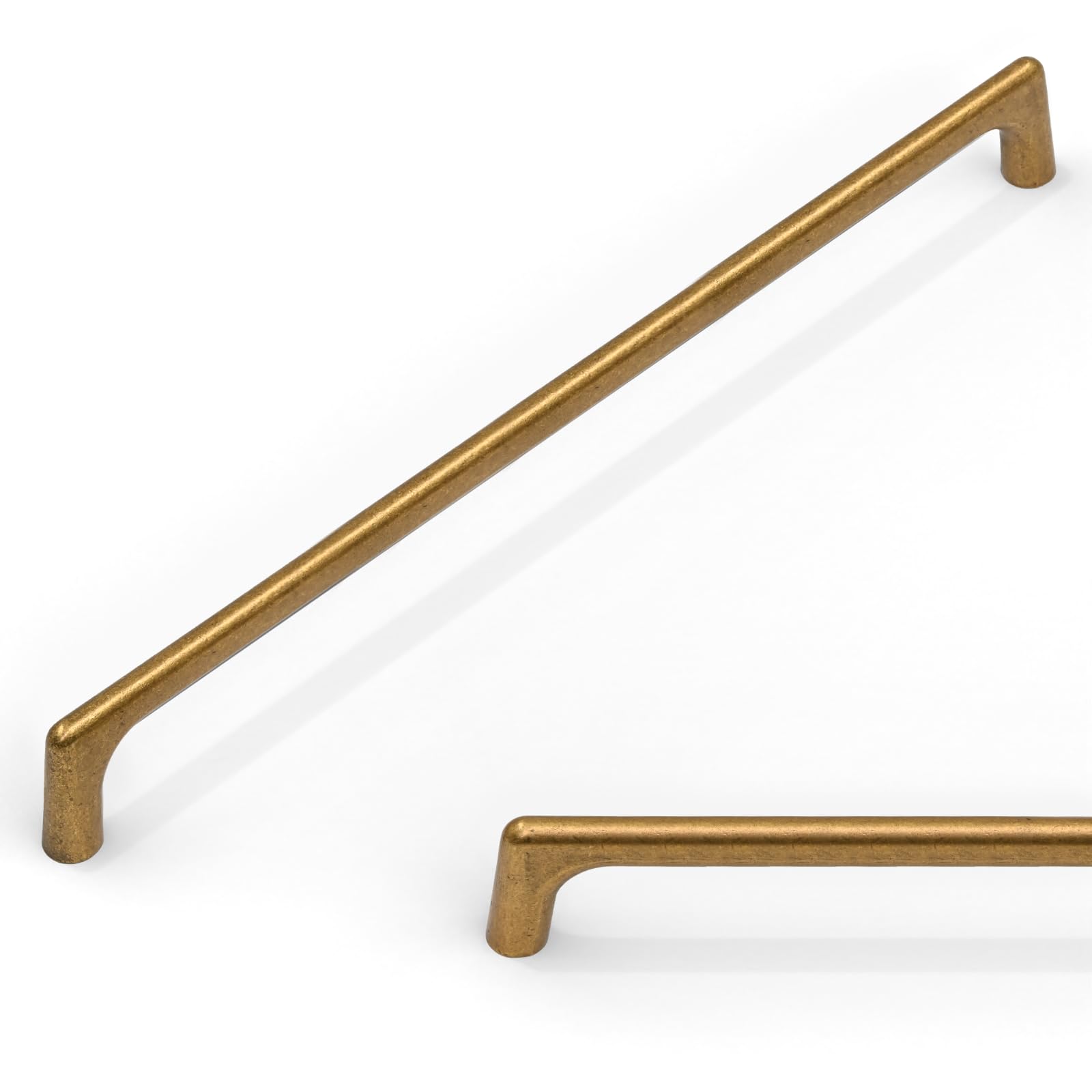 Talentedeco 10 Pack Antique Brass Cabinet Pulls 10 Inch(256mm) Kitchen Cupboard Handles Vintage Retro Cabinet Hardware for Drawer Pulls — image 1