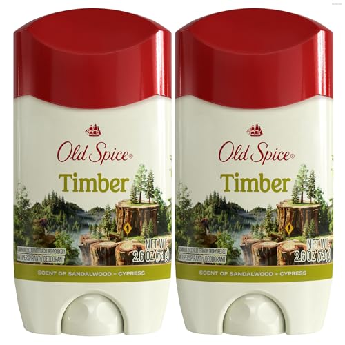 Image of Old Spice Dry Feel Antiperspirant Deodorant for Men, 24 /7 Sweat & Odor Protection, Gentle on Skin with Skin Conditioners, Dry Feel Stick, Timber with Sandalwood Scent, 2.6 oz (Pack of 2)