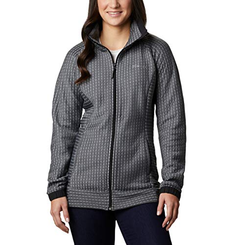 Columbia Women's Saturday Trail Full Zip, Black Heather, Large