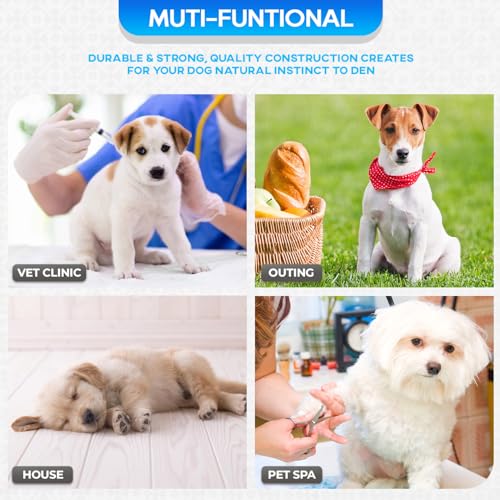 FDW-Dog-Crate-Folding-Metal-Wire-Pet-Cage-Double-Door-WDivider-Panel-Indoor-Outdoor-Kennel-Leak-Proof-Plastic-Tray