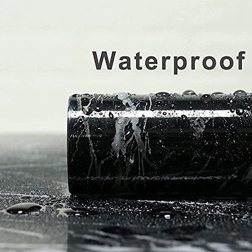 Image of 60CM X 200CM Kitchen Oil Proof Aluminium Foil Stickers, Self-Adhesive Wall Sticker Waterproof Anti-Mold and Heat Resistant, Kitchen Back Splash Wallpaper (Black)
