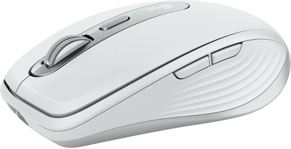 Logitech MX Anywhere 3S for Mac kompaktowa mysz bezprzewodowa Bluetooth, śledzenie 8000 DPI na dowolnej powierzchni, dyskretne kliknięcia, USB-C, do Maca, iPada, szarego