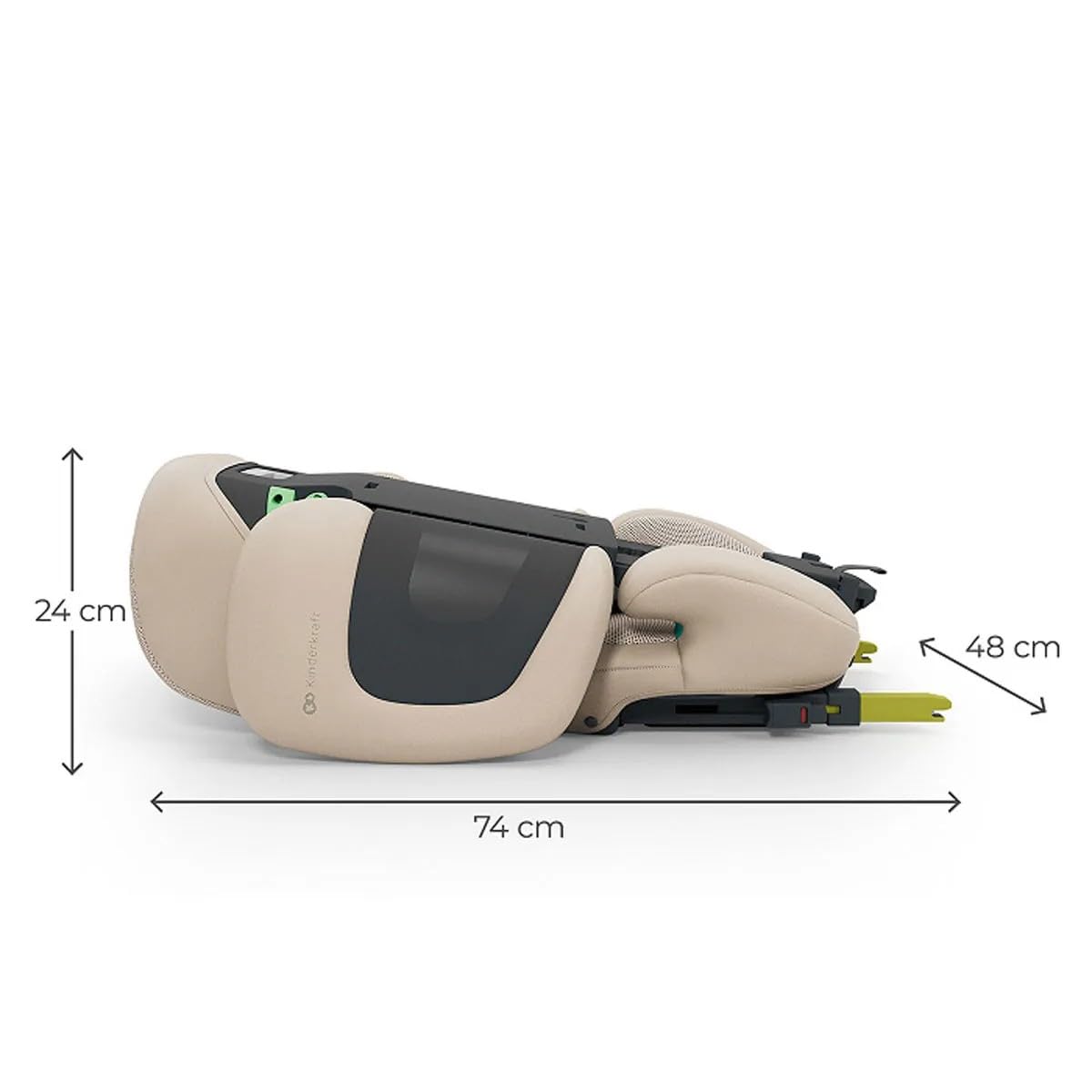 Kinderkraft XPAND 2 PRO i-Size fotelik dziecięcy 100-150 cm, z ISOFIX lub pasem samochodowym, regulacja wysokości i szerokości (DUO EXPAND), zagłówek H-GUARD+, ochrona przed uderzeniem bocznym SPS