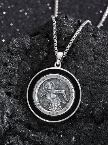 Collier argent 925 protection religieuse contre l'usure du temps