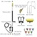 JANZ 24 FT Pressure Washer Telescoping Wand with Power Washer Extension Wands, Brush Head, Gutter Cleaner, 7 Spray Nozzle Tips, 2 Hose Adapters and Support Belt TW-004