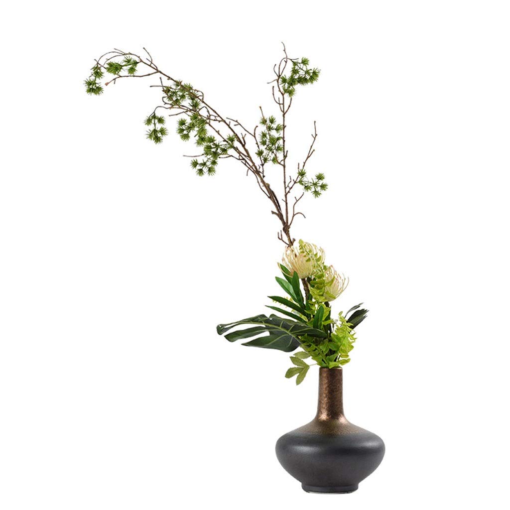 NGDFGR Handmade New Chinese-Style Artificial Flower Zen Artificial Tree, Hotel Villa Tea Room Porch Indoor Artificial Plant Decoration Soft Decoration Artificial Pot Fake Plant
