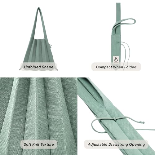 Image of JOSEPH AND STACEY Lucky Pleats Bag Solid S | Sustainable Foldable Women's Tote Bag | Lightweight Minimalist Everyday Bag