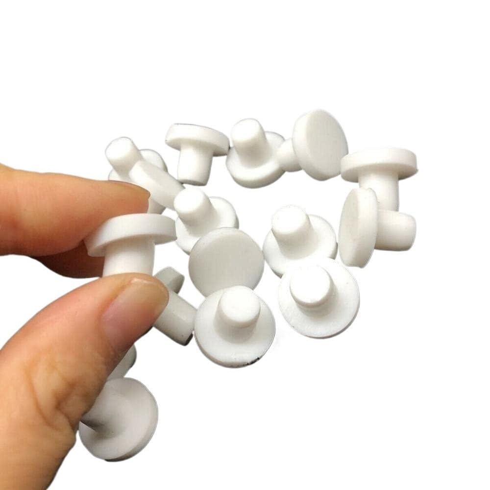 Multicolor Round Solid Silicone Rubber T Type Hole Plugs 2.7-15mm(Wit,8.5mm(10pcs))