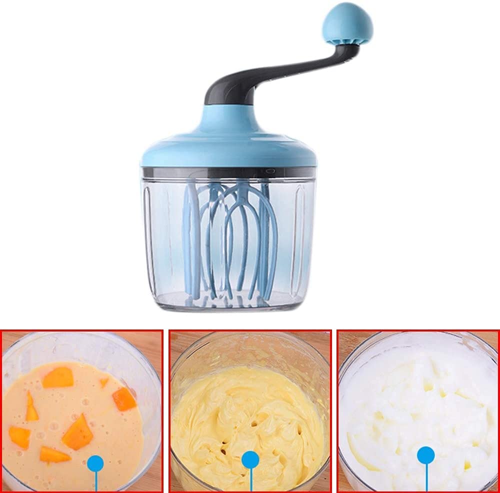 Batidor Manual De Crema De Huevo, Espumador De Leche, Batidor De Huevos Multifuncional De Mano, Conveniente Herramienta De Cocina 1100 Ml