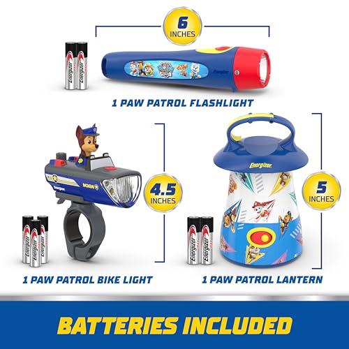 Energizer Paw Patrol Gift Set Flashlight, Lantern, Bike Light Combo Pack Kids Flashlights, Safe Flashlights for Kids, Paw Patrol Toys for Boys & Girls - image 2