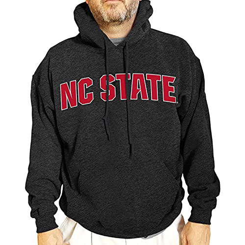 Campus Colors Hooded Sweatshirt, Gameday University & State College Apparel, Unisex Adult Hoody, Fleece Pullover Men & Women (NC State Wolfpack - Black, Adult Small)
