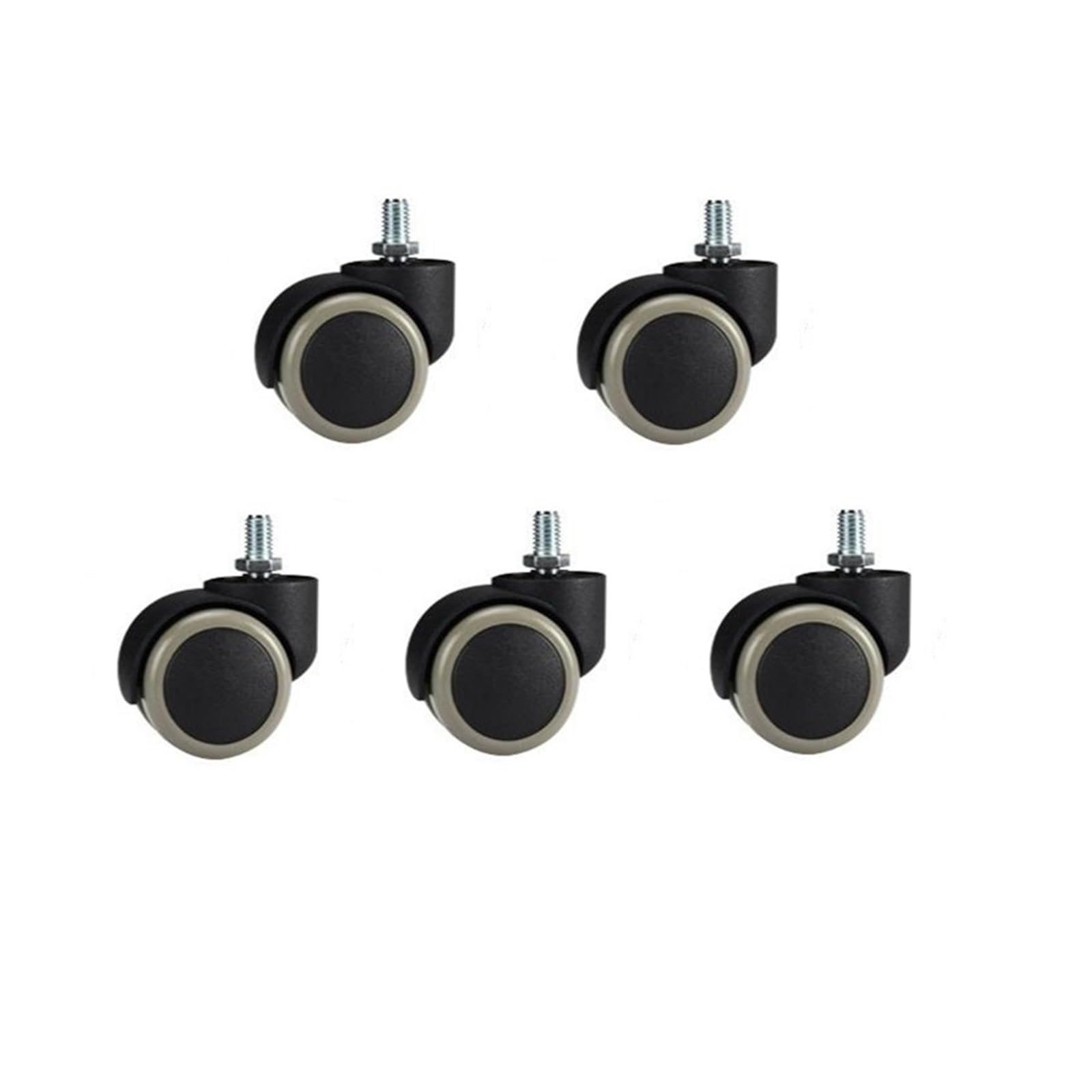 Mxxdmopd Screw-Gray-10Mm 10Mm/11Mm 2 Inch Circlip/Screw Pu Office Chair Casters Large Swivel Wheels Silent(Screw-Gray-10Mm)
