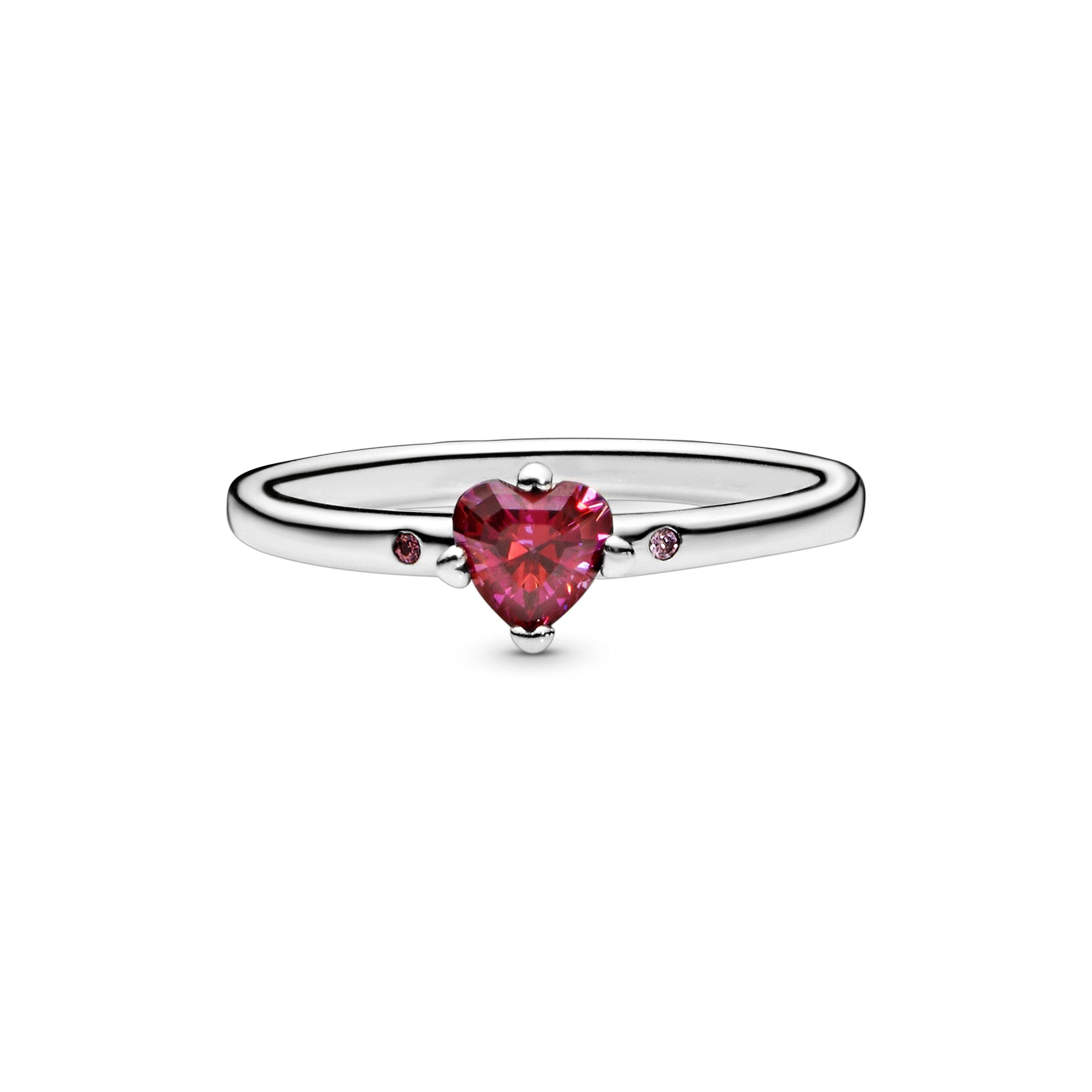 PANDORA - Anello cuore rosso scintillante