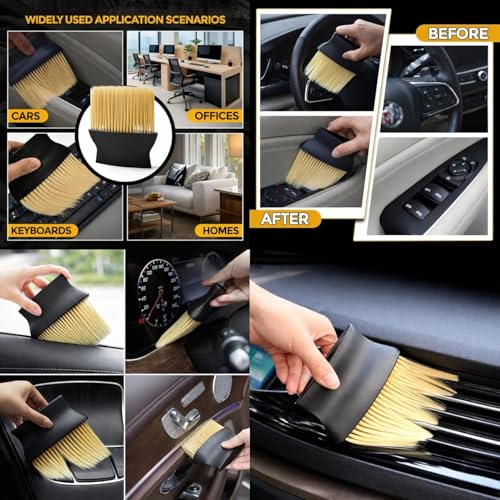 Image of 7 PCS Car Cleaning Kit with 3-in-1 Mini Vacuum Cleaner, Microfiber Cloth, Duster, Wheel Brush, Anti-Fog Spray & Glass Cleaning Tools (7 in 1 Car Combo)
