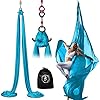 Professional-11-Yards-Aerial-Silks-Equipment-for-All-Levels-Medium-Stretch-Aerial-Yoga-Swing-Hammock-Kit-Perfect-for-Indoor-Outdoor-Aerial-Dance-Circus-Arts--ALL-Hardware-Included Professional 11 Yards Aerial Silks Equipment for All Levels - Medium Stretch Aerial Yoga Swing & Hammock Kit - Perfect for Indoor Outdoor Aerial Dance, Circus Arts – ALL Hardware Included (Sky Blue)