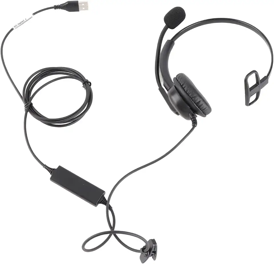 Wired Single Ear Headset for Call Center (USB interface)