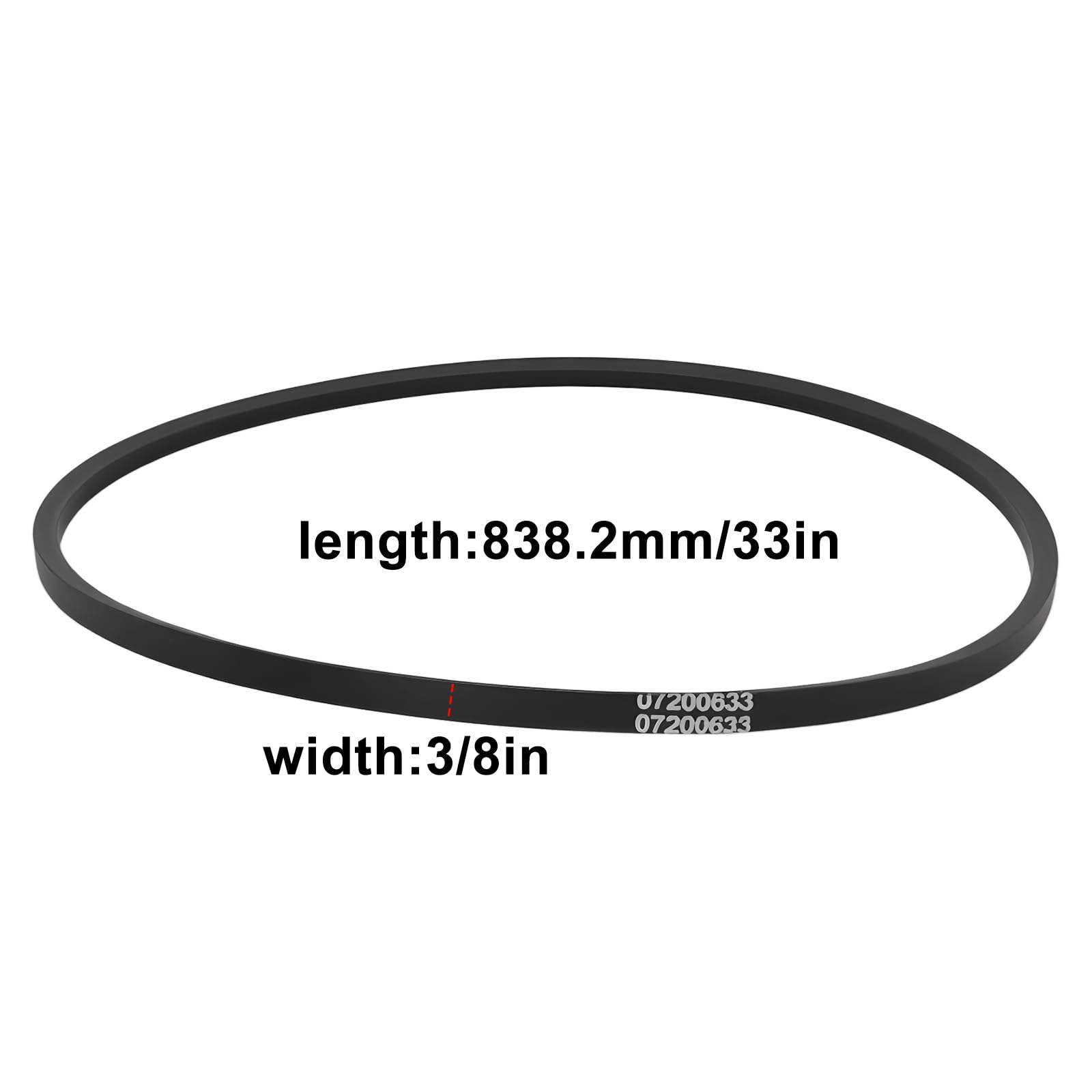 SG Store Auger Drive Belt Replacement 07200633 Compatible with Ariens Gravely Deluxe 24 Deluxe 28 - Image 4